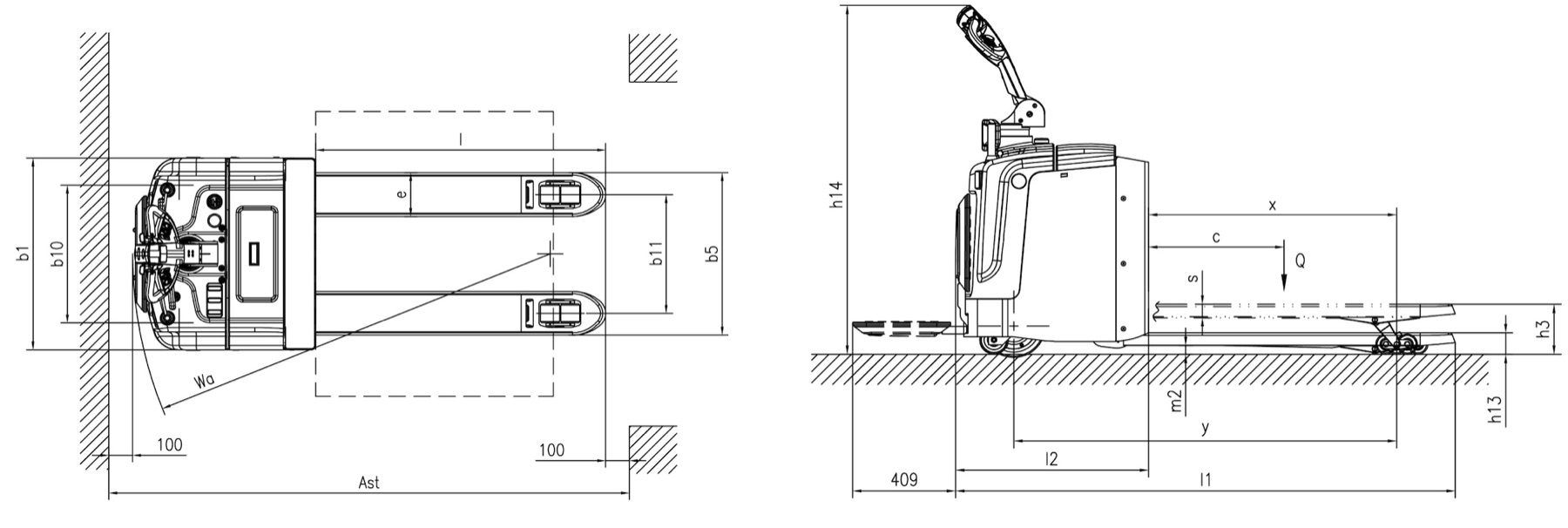 Disegno quotato SL20GA SL25GA SL30GA